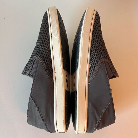 OluKai Womens Pehuea Shoes Size 10 Grey Slip-On Casual Mesh Drop Heel Sneakers - Picture 8 of 8